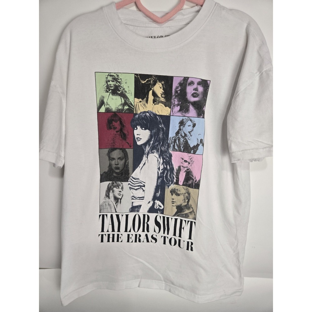 Taylor Swift Eras Tour Concert T-Shirt Med White S/s Official Merch Dates Band